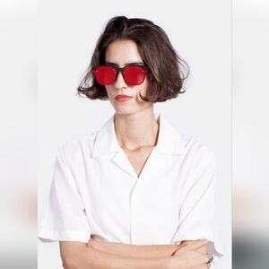 👓 Retro Super Future Sunglasses Euclid Red Mirror Rare Authentic New!